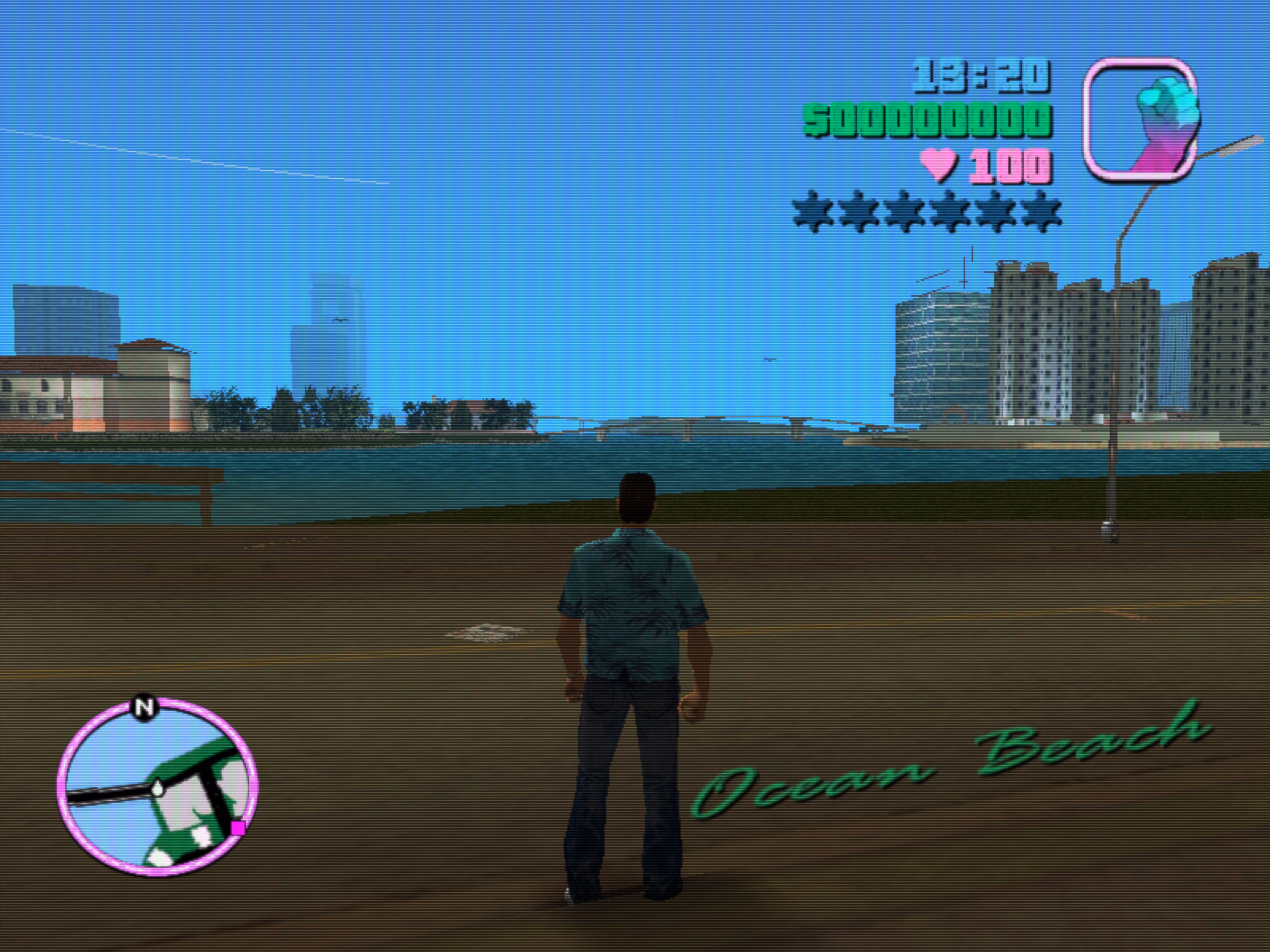 Grand Theft Auto: Vice City at Ocean Beach